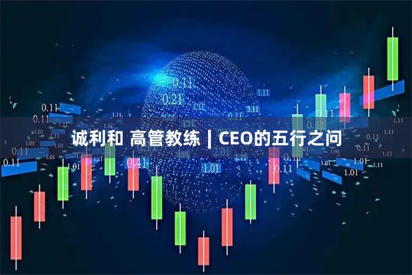 诚利和 高管教练∣CEO的五行之问